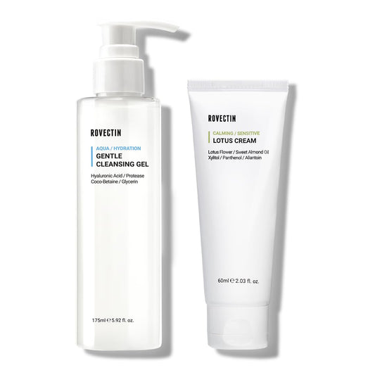 ROVECTIN Calming Lotus Water Cream jar, smooth texture for a calm, balanced complexion.