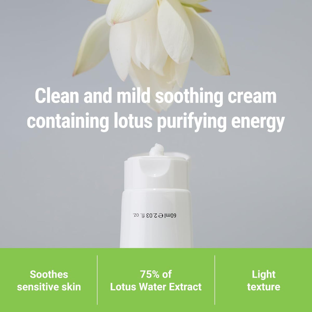 Texture close up of ROVECTIN Calming Lotus Water Cream indicates non greasy hydration