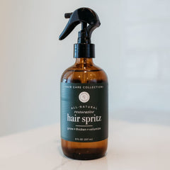 Rowe Casa Organics Restorative Hair Spritz on a clean shelf