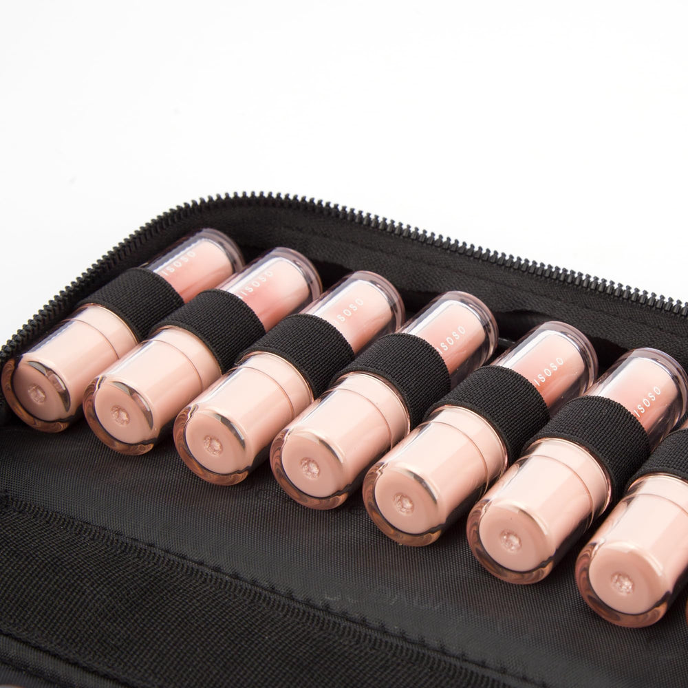 ROWNYEON compact case fits purses and carry-ons for quick touch-ups