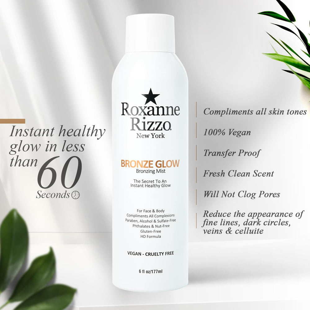 Roxanne Rizzo Bronze Glow cruelty-free vegan ingredients packaging.