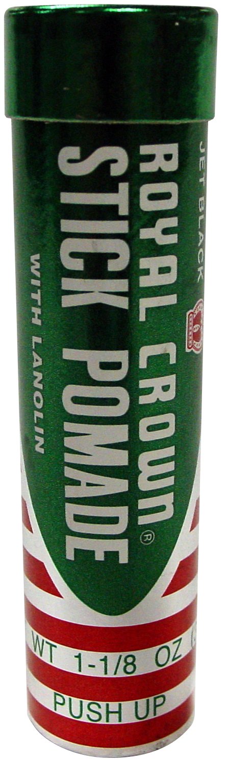 Royal Crown Stock Pomade Jet Black 1.2 oz pack for flexible styling.
