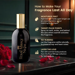 Royal Mirage Night hero shot emphasizes sophisticated branding and upscale appeal.