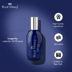 Royal Mirage Silver craftsmanship highlights generations of perfumery in a trusted NY heritage scent