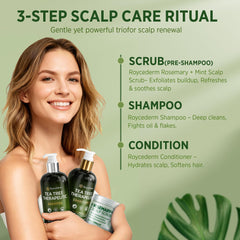RoyceDerm Rosemary Mint Scalp Scrub ingredients list highlights botanicals