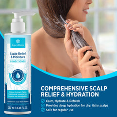 Roycederm Scalp Relief & Moisture Conditioner cream texture swirl showing rich, easy to apply formula