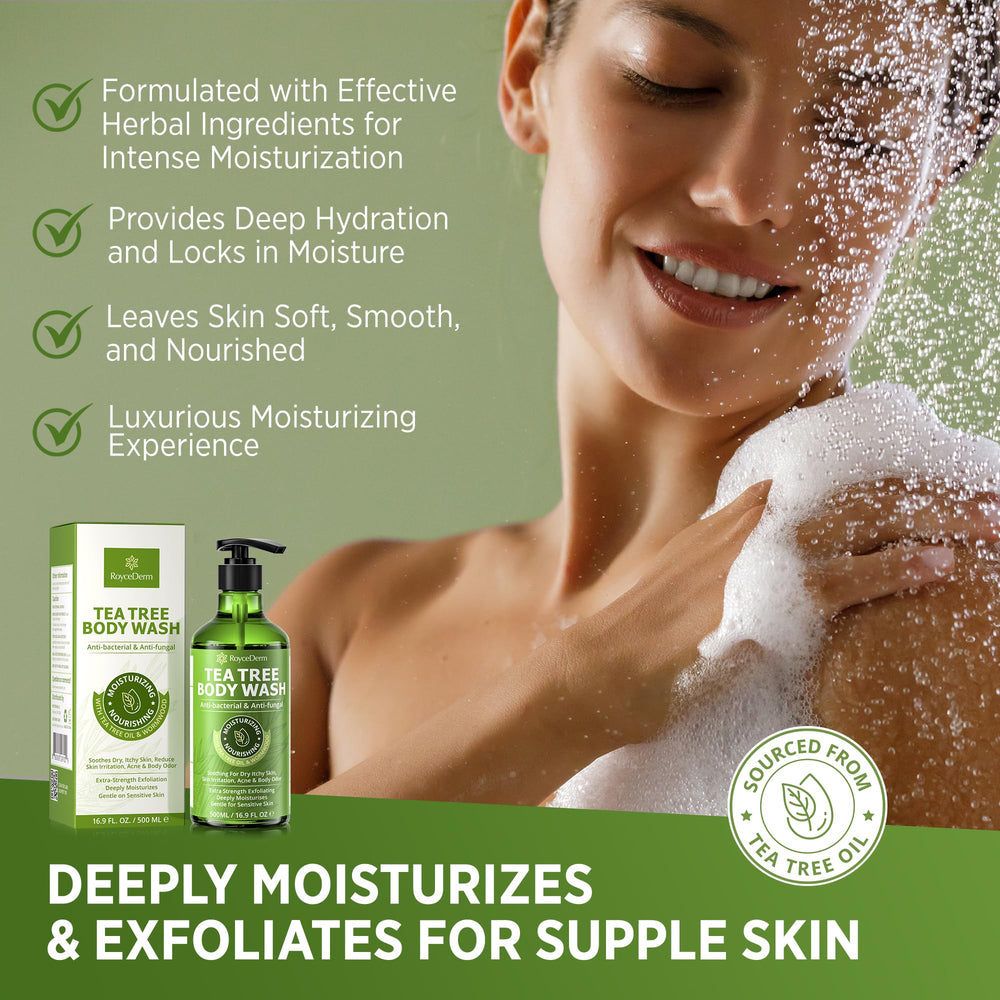 Roycederm foam lather on skin demonstrates gentle cleansing