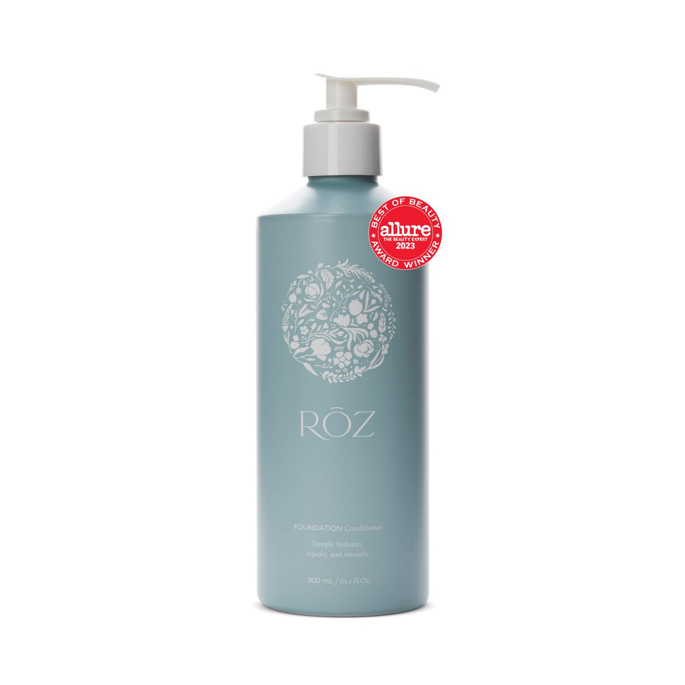 RŌZ Foundation Conditioner bottle with pump top for easy application and deep hydration