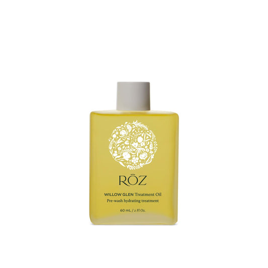 RŌZ Willow Glen Treatment Oil bottle shown for hair and scalp nourishment