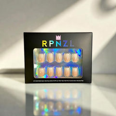 RPNZL Peach press-on nails UV finish for a glossy, durable look