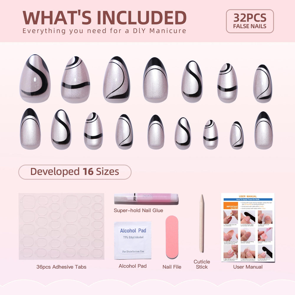RTKHFZE nail glue and tabs set for flexible wear