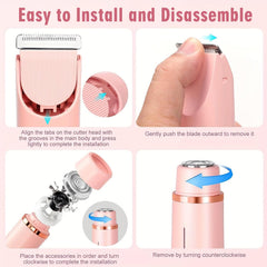 RtLvio hypoallergenic blade closeup for sensitive skin grooming