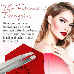 Rust-proof stainless steel construction of Rubis tweezers for lasting use.