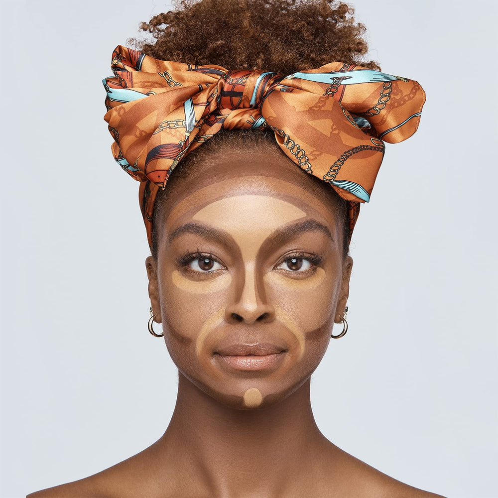 Ruby Kisses 3D Contour Artist Set demonstrates semi-matte finish on skin.