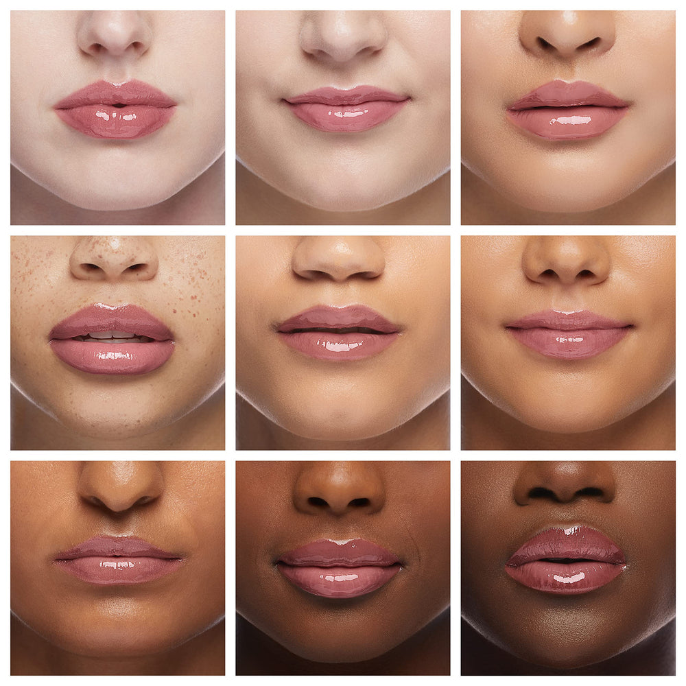 Vita-Lip gloss on lips delivering high shine and comfortable wear.
