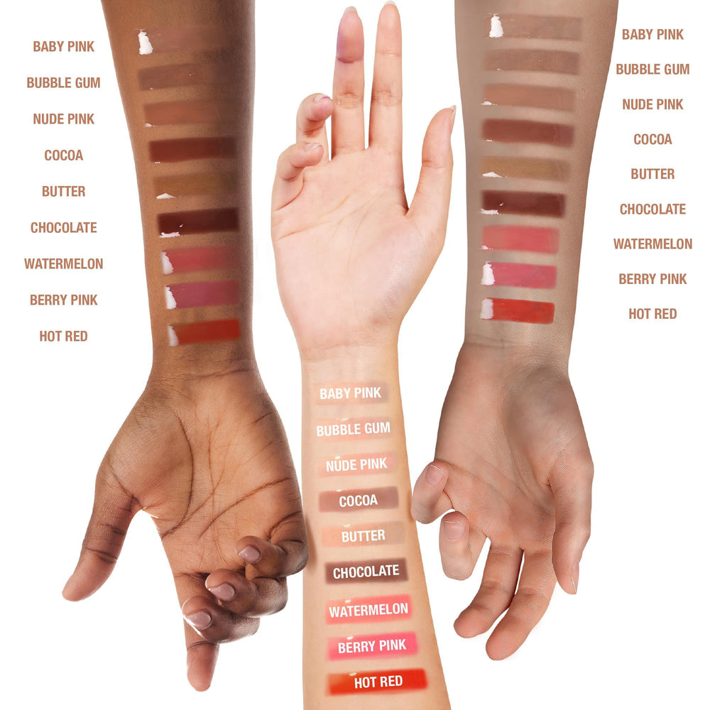 Ruby Kisses Broadway Vita-Lip bottle features rosehip oil for nourishing care.