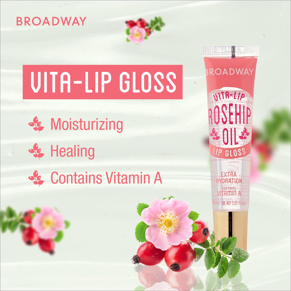 Ruby Kisses Broadway Vita-Lip swatches reveal pink and brown shade versatility.
