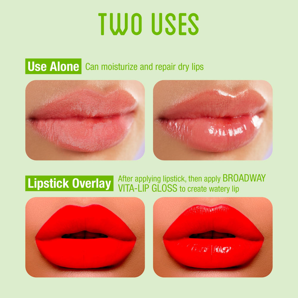 Rosehip oil in Vita-Lip gloss providing daily hydration for lips.