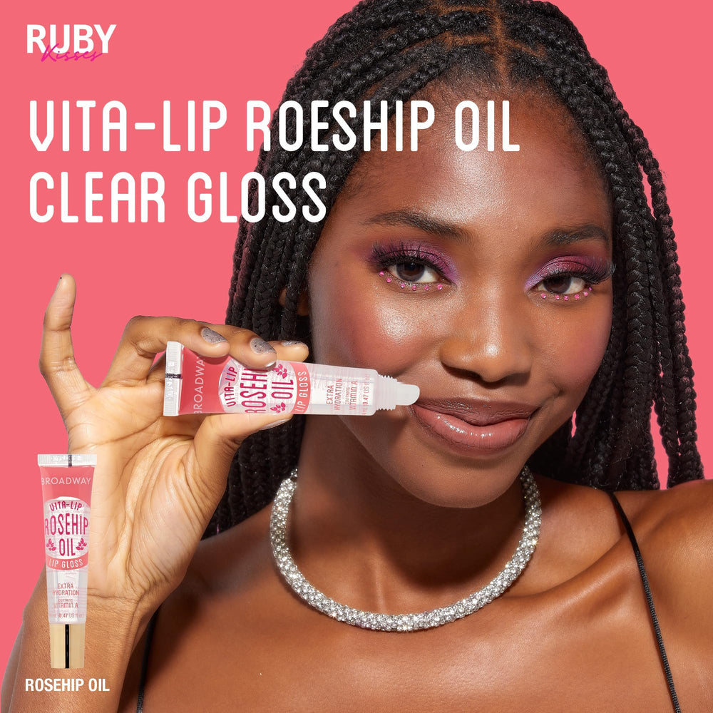 Ruby Kisses Broadway Vita-Lip packaging box close-up.