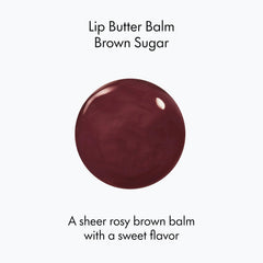 Ruby & Millie lip balm gloss finish on lips for a healthy glow.