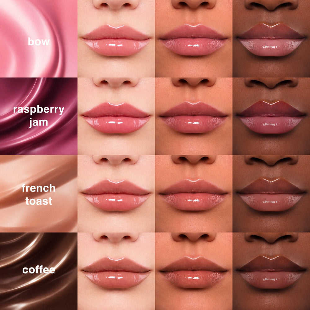 Ruby & Millie lip gloss applicator demonstrates precise, lightweight glide.