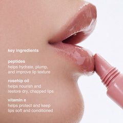 Ruby & Millie lip tint color swatches display versatile shade options.