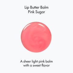 Ruby & Millie Pink Sugar lip balm being applied for a glossy finish.
