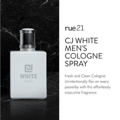 CJ White label close-up highlighting citrus notes for everyday wear