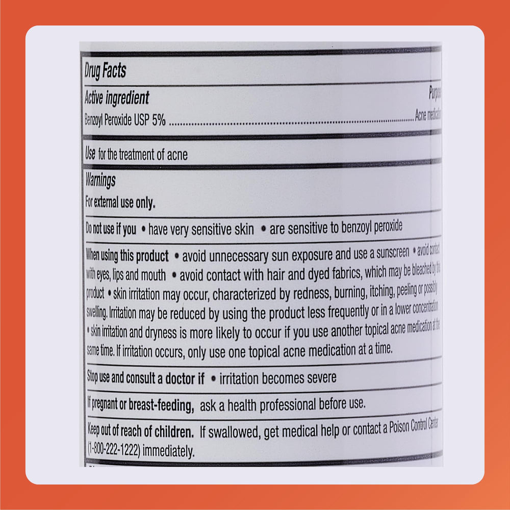 OTC Rugby Benzoyl Peroxide Wash packaging display