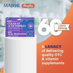 3-pack box front of Rugby Laboratories benzoyl peroxide gel 10% for value
