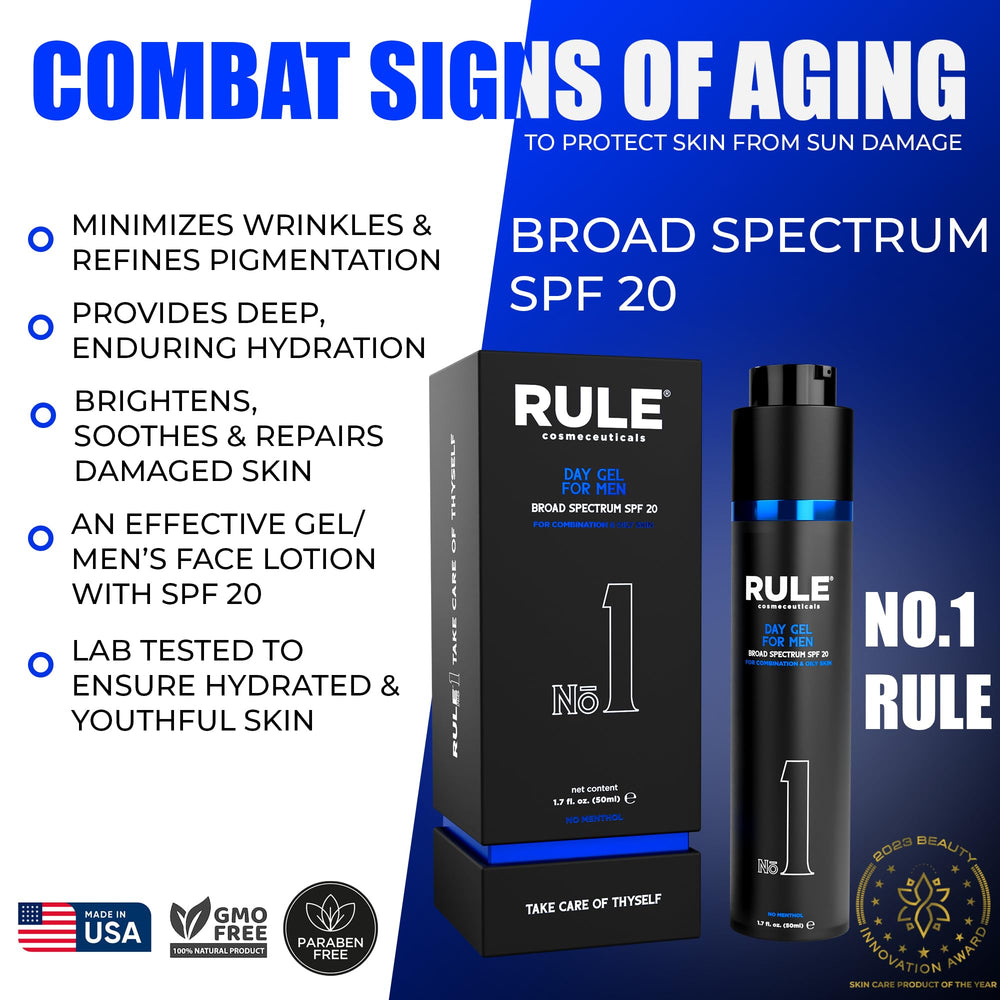 Rule Cosmeceuticals No1 Day Gel with vitamins B, C, E nourishes skin