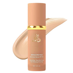 Rulinal Foundation 4 in 1 bottle with medium shade and SPF 50+ for all-day hydration