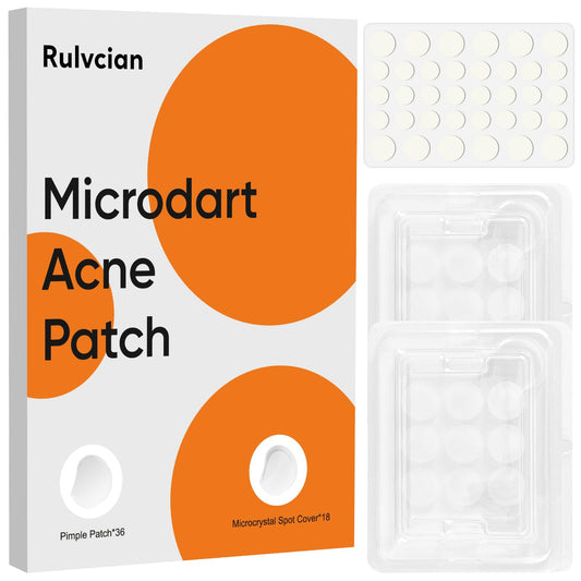 Rulvcian Microdart patch applied to the face for targeted early zit care
