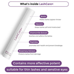 Rumi Cosmetiques LashCare+ lashes close-up showing healthier-looking results with use