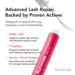 Ruminae lash brush applying serum on lashes for precise, gentle treatment