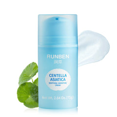 RUNBEN After Sun Gel bottle front view showing a cooling, fragrance-free solution for sensitive skin.