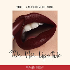 Runway Rogue 1993 swatch on arm shows rich moisturizing matte finish.
