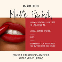 Runway Rogue Celeb on lips demonstrates buildable color and comfortable wear.