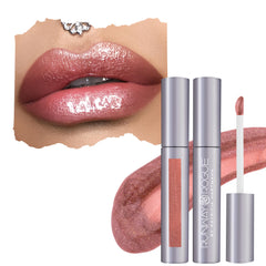 Runway Rogue Chameleon lip gloss tube with golden-rose shimmer for everyday shine.