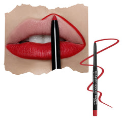 Runway Rogue Designer Liner Lip Pencil bottle closeup, premium packaging for on-the-go elegance.