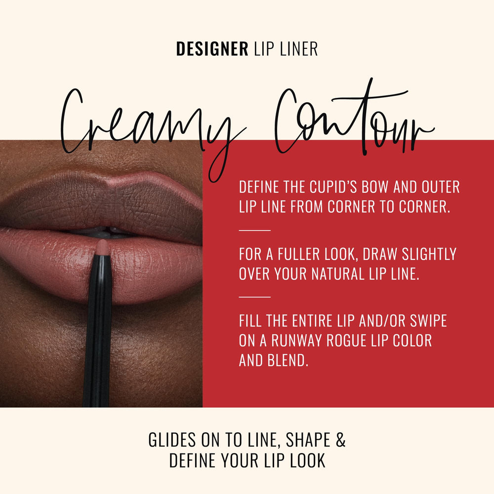Close-up of Runway Rogue Designer Liner tip for clean edge definition.