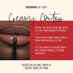 Close-up of Runway Rogue Designer Liner tip for clean edge definition.