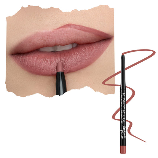 Runway Rogue Designer Liner Work It Babe shade swatch defines lips with a matte finish.