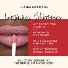 Runway Rogue Silk Glam First Class swatch offers berry-rose frosted color for glam nights.