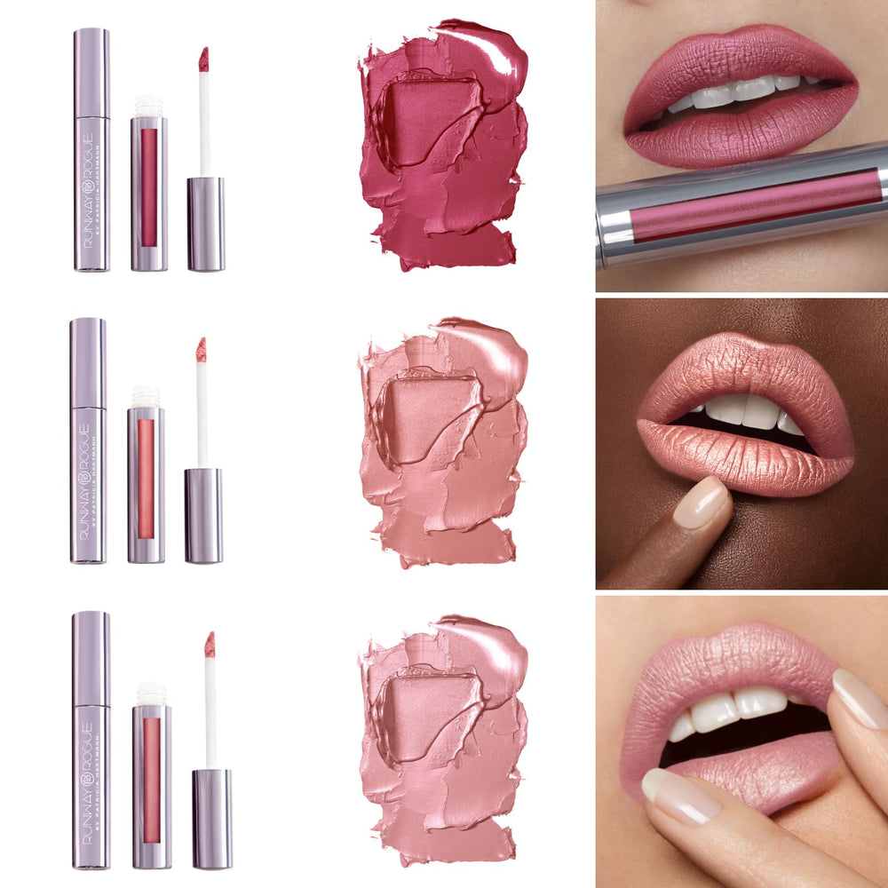 Runway Rogue Silk Glam First Class close-up with shimmering frosted finish for a luxe evening look
