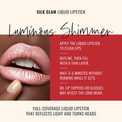 Runway Rogue Silk Glam Lipstick Trophy Wife swirl reveals rich pigment and smooth texture.