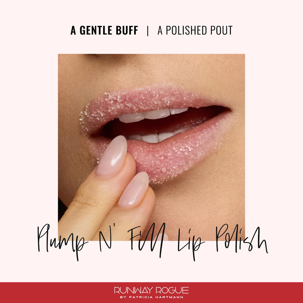 Runway Rogue Plump N’ Fill lip polish jar open with creamy texture