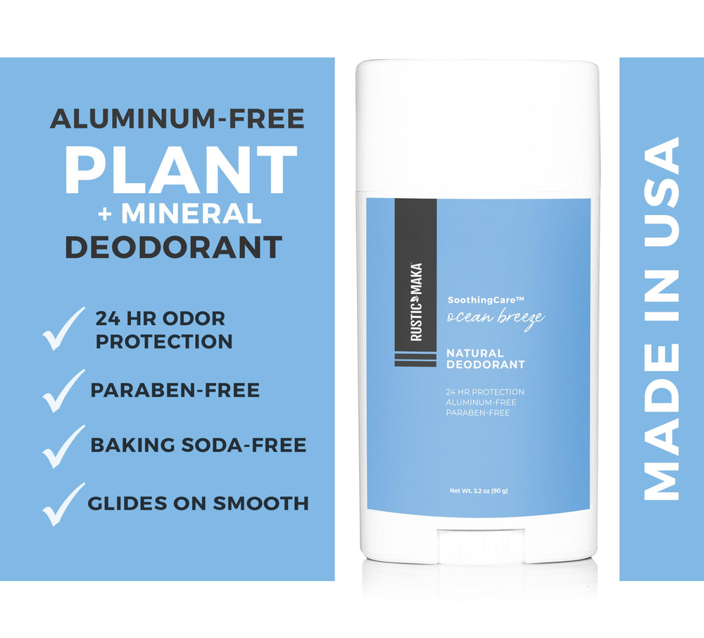 Rustic Maka pack of 2 deodorants in travel-ready packaging.