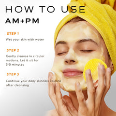 Rvlaim pad applied to the face for cleansing and refreshment