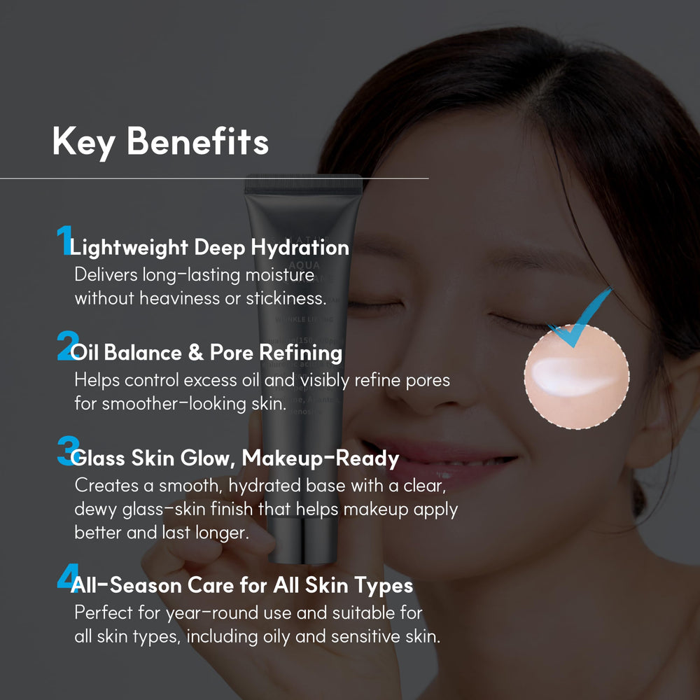 Pump dispenser of S.NATURE Aqua Squalane Cream for easy application.